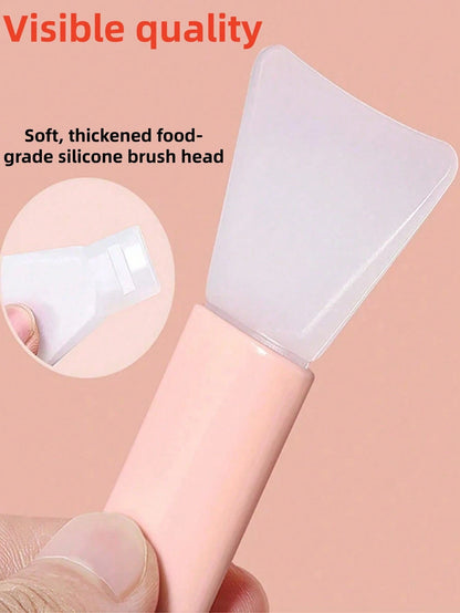 30/10/6/3/2/1pc Silicone Face Mask Brush, Soft Bristle Head With Scraper, Multi-Functional Dual-Use Mud Mask Brush, DIY Mask Application Beauty Tool
