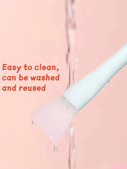30/10/6/3/2/1pc Silicone Face Mask Brush, Soft Bristle Head With Scraper, Multi-Functional Dual-Use Mud Mask Brush, DIY Mask Application Beauty Tool