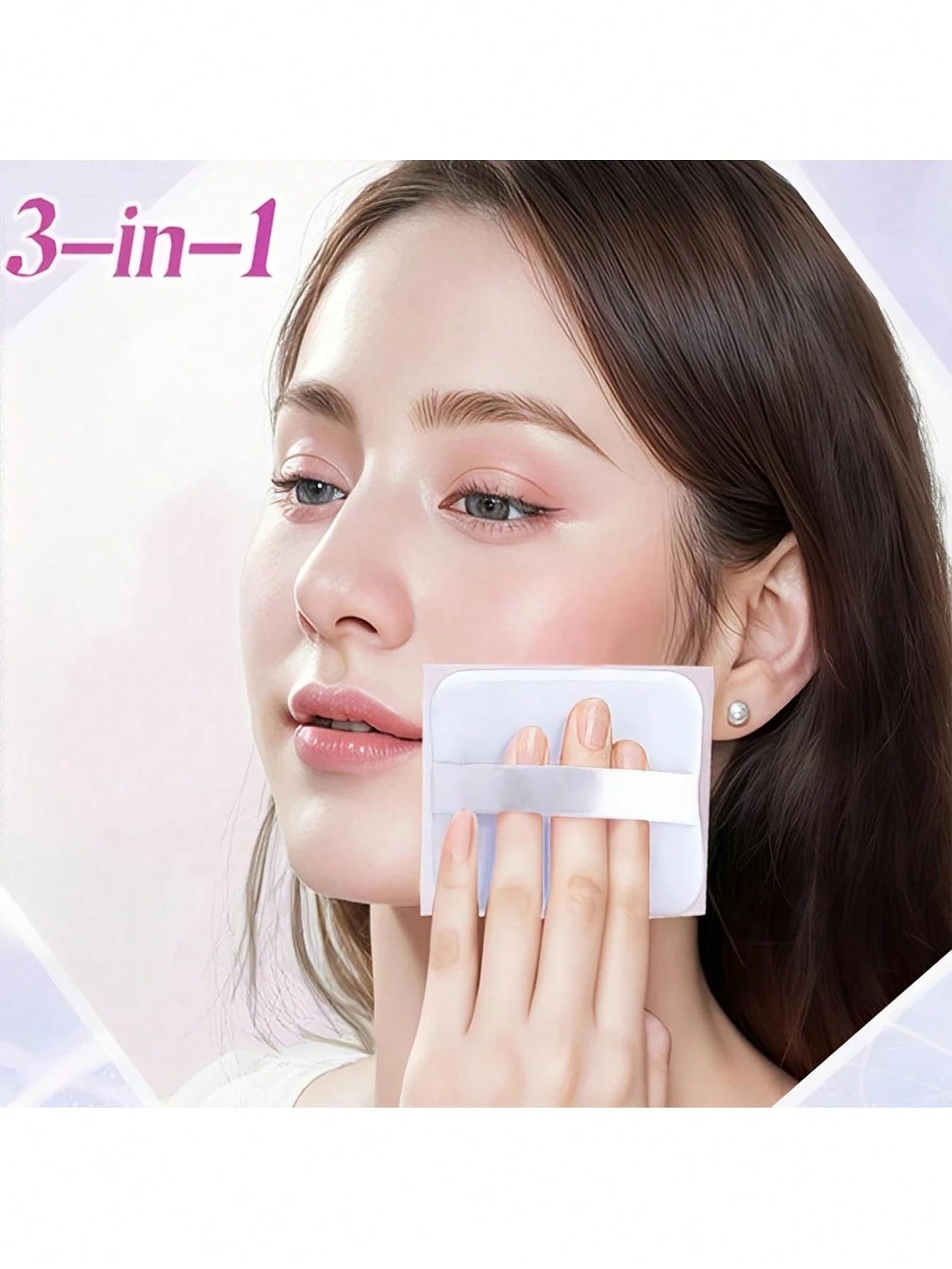 300/200/100PCS Facial Oil Control Paper + Square Powder Puff + 1 Mirror, Oil Absorption Control, Refreshing And Portable Facial Suction Cup, Can Absorb Excess Oil On The Face, Suitable For Men, Women