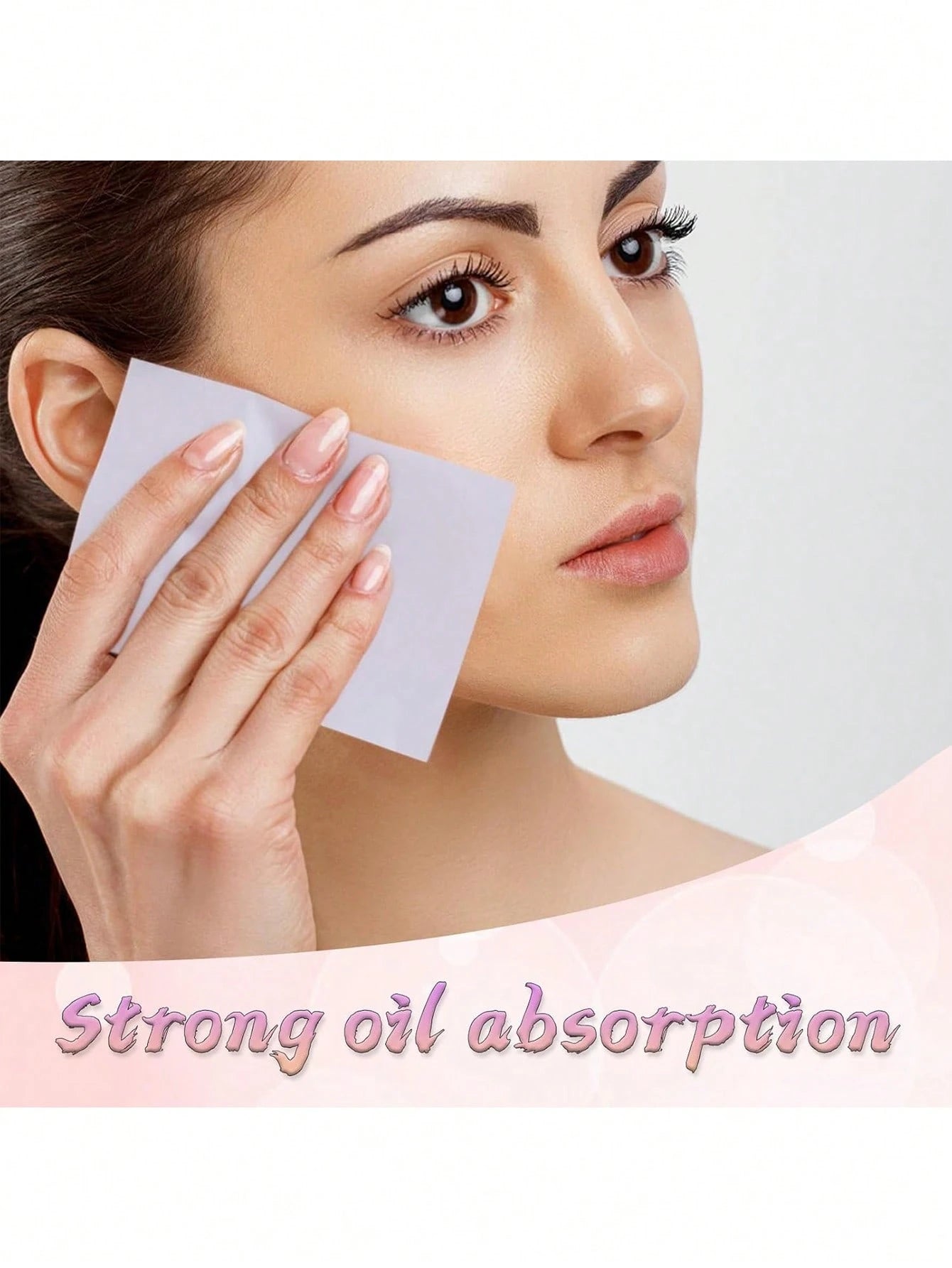 300/200/100PCS Facial Oil Control Paper + Square Powder Puff + 1 Mirror, Oil Absorption Control, Refreshing And Portable Facial Suction Cup, Can Absorb Excess Oil On The Face, Suitable For Men, Women