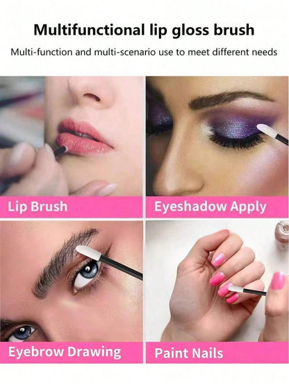 300/200/100pcs Makeup Lip Brushes, Lip Applicators, Lipstick Brushes, Lip Gloss Applicators, Mascara Brushes, Makeup Tools