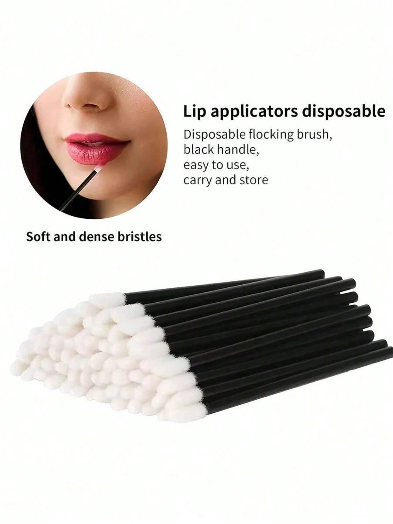 300/200/100pcs Makeup Lip Brushes, Lip Applicators, Lipstick Brushes, Lip Gloss Applicators, Mascara Brushes, Makeup Tools