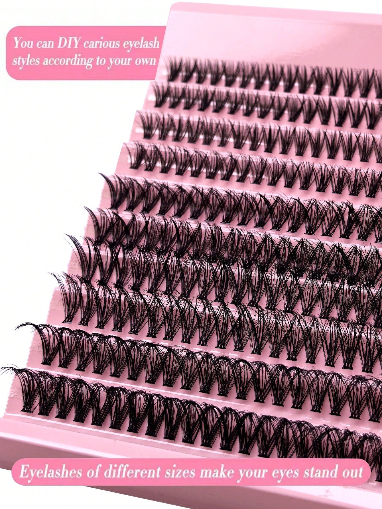 30D 80/140/200pcs 3D False Eyelashes 8-16mm Mixed Length 0.07C/D Curl 4/7/10 Rows Soft Natural Waterproof Lightweight Easy To Wear Suitable For Daily, Party Or Wedding Occasions Eyelash Clusters Bulk