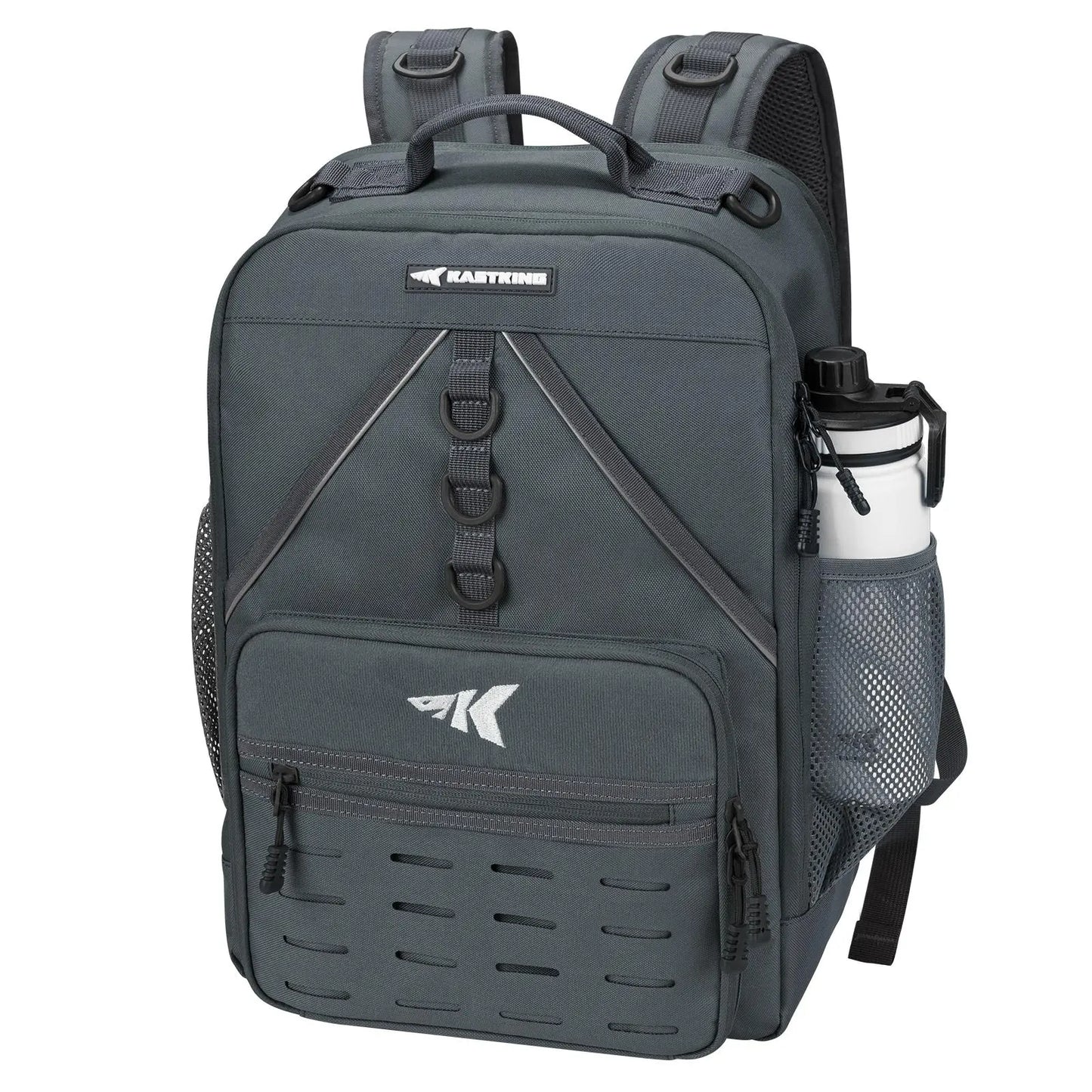 40L Fishing Tackle Backpack with Rod Holders & 4 Tackle Boxes, Waterproof Fishing Gear Storage Bag for Camping, Hunting & Outdoor Activities