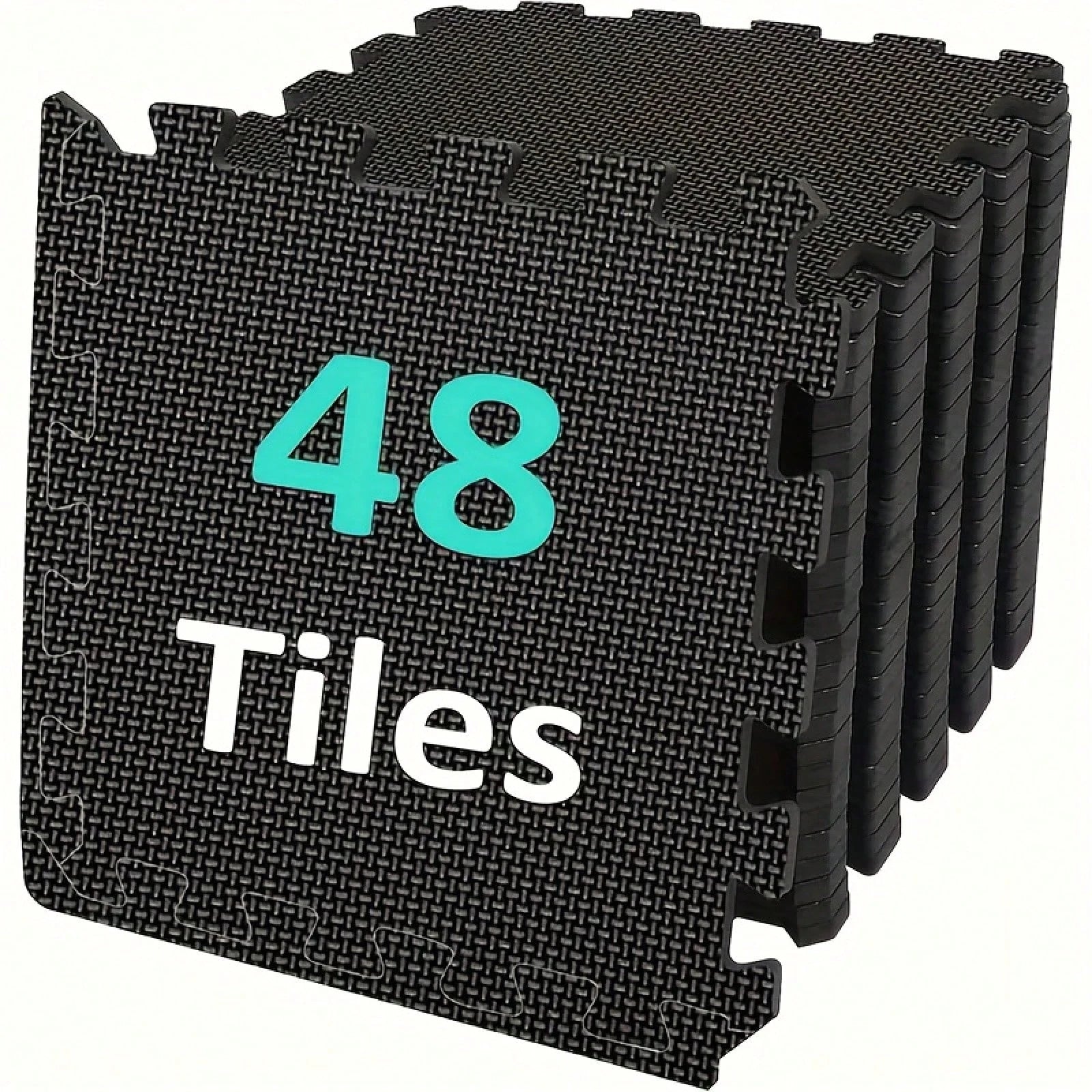 36/48-Piece Interlocking Foam Floor Tiles, 12" X 12" EVA Puzzle Mats, Suitable For Home Gym And Fitness Equipment Protection In Garage Floors