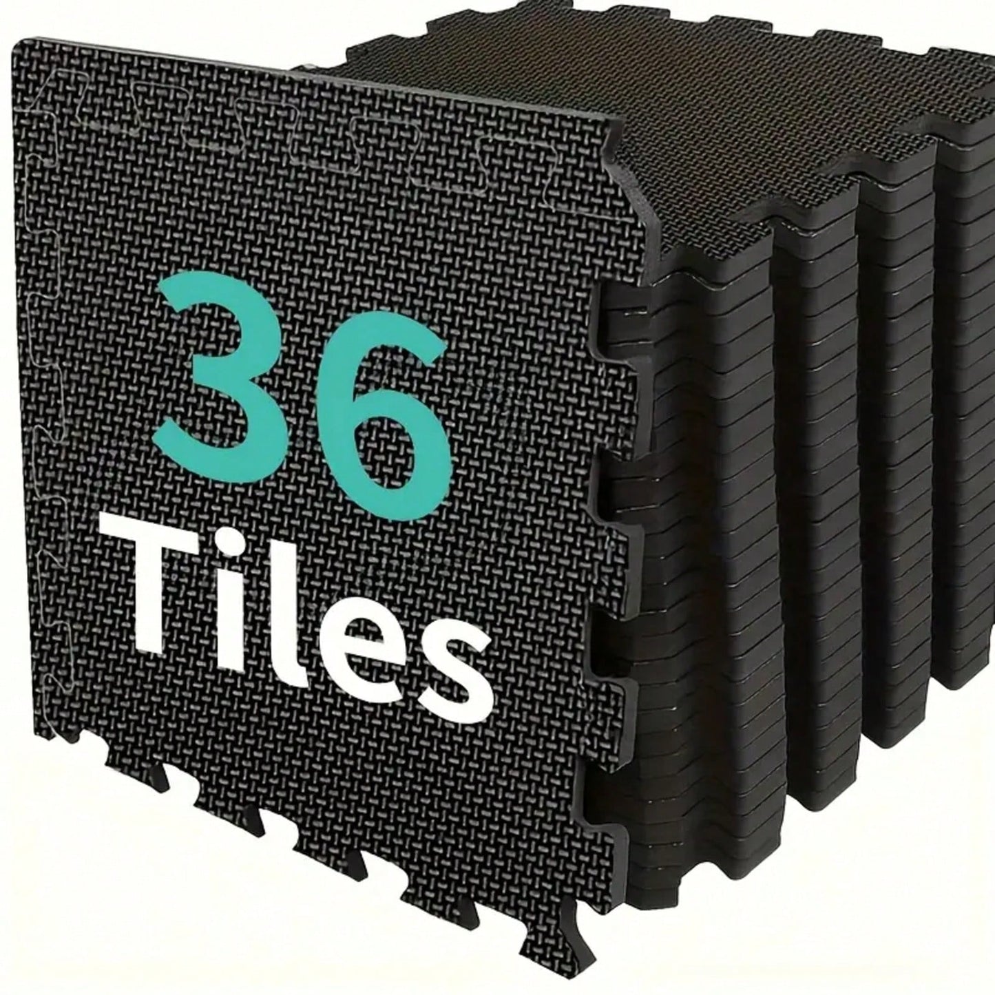 36/48-Piece Interlocking Foam Floor Tiles, 12" X 12" EVA Puzzle Mats, Suitable For Home Gym And Fitness Equipment Protection In Garage Floors