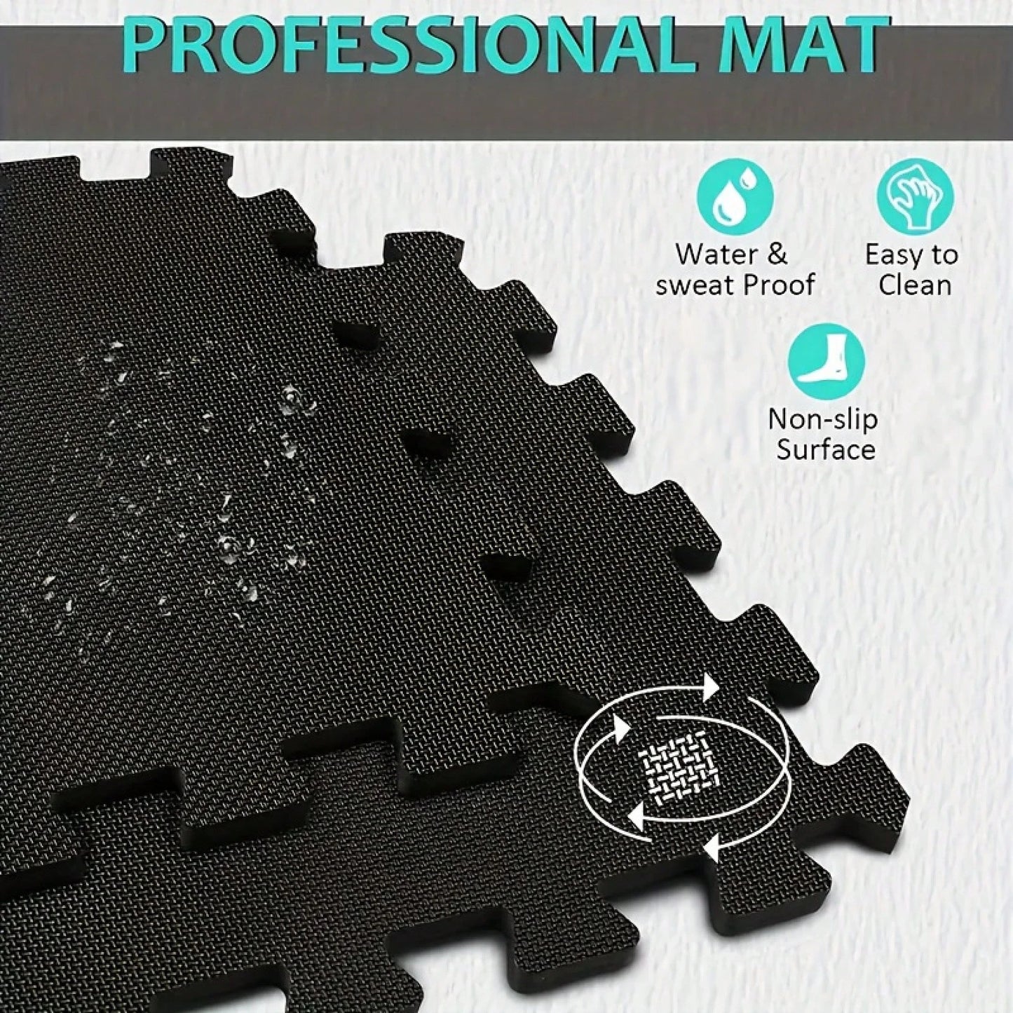 36/48-Piece Interlocking Foam Floor Tiles, 12" X 12" EVA Puzzle Mats, Suitable For Home Gym And Fitness Equipment Protection In Garage Floors