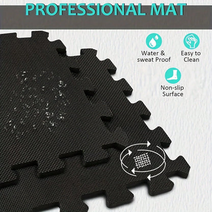36/48-Piece Interlocking Foam Floor Tiles, 12" X 12" EVA Puzzle Mats, Suitable For Home Gym And Fitness Equipment Protection In Garage Floors