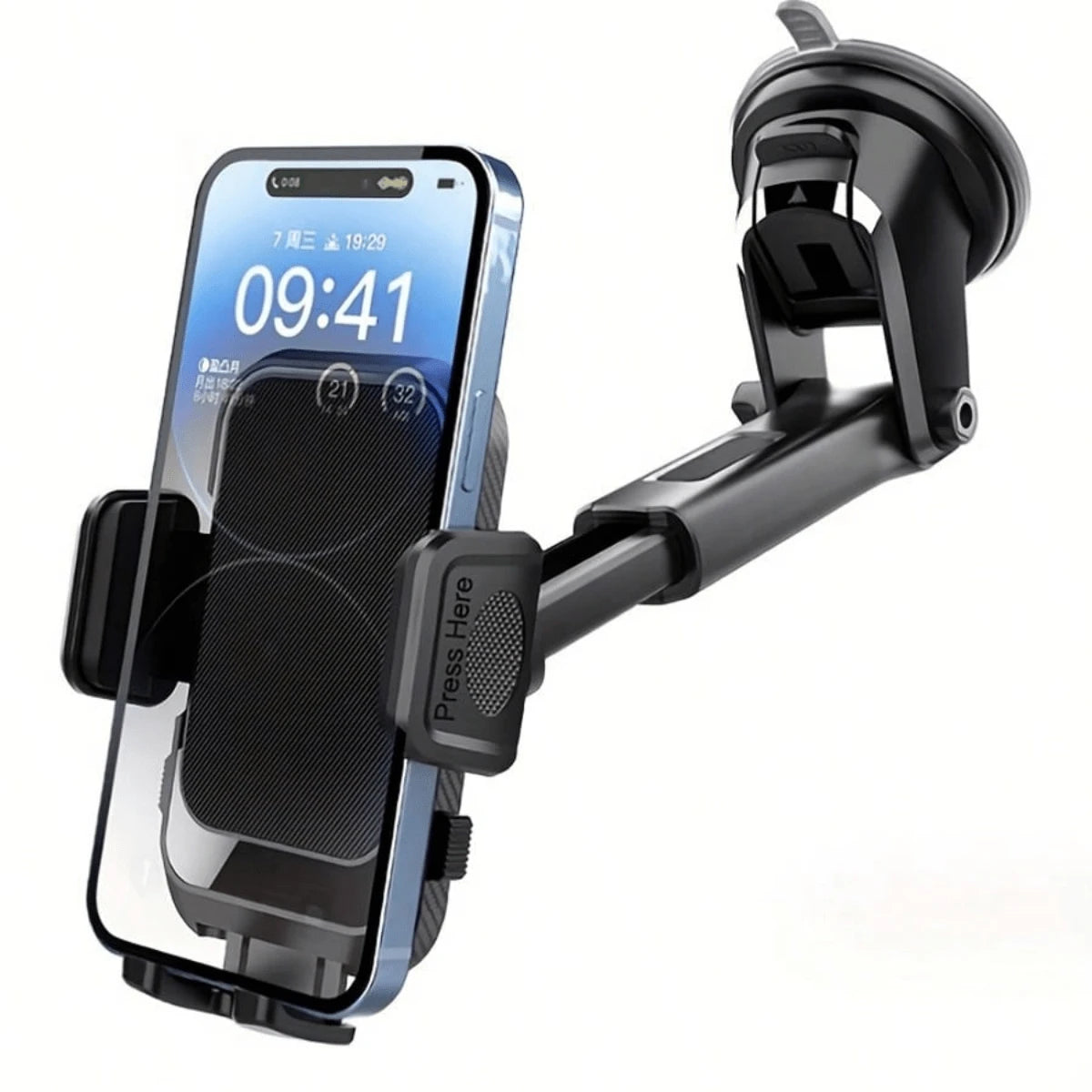 360° Rotatable Dashboard Mount, 270° Swivel Head, Flexible PVC Material Car Phone Holder- 2 In 1 Navigation & Smartphone Holder, Suitable For IPhone, Android Phones, Birthday, Family, Friend Gift, Dr