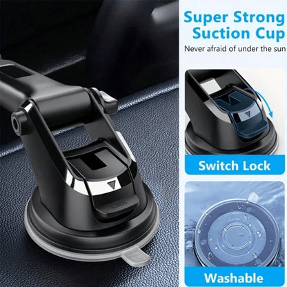 360° Rotatable Dashboard Mount, 270° Swivel Head, Flexible PVC Material Car Phone Holder- 2 In 1 Navigation & Smartphone Holder, Suitable For IPhone, Android Phones, Birthday, Family, Friend Gift, Dr