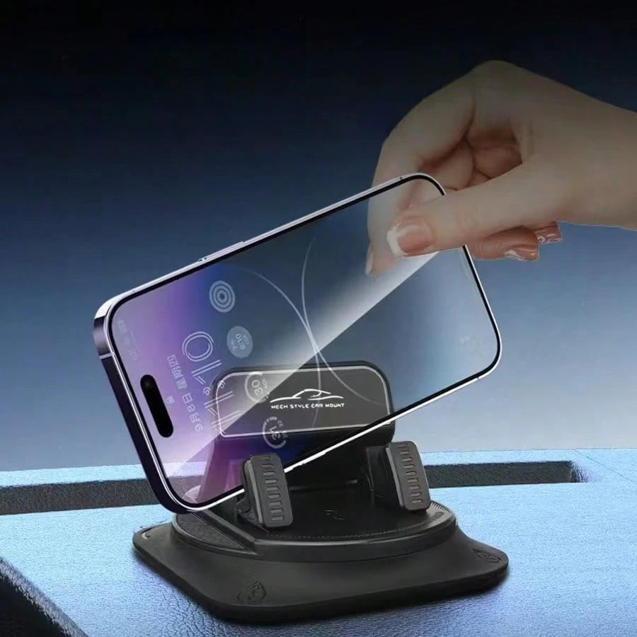 360° Rotating Portable Anti-Slip Car Phone Holder, Horizontal & Vertical Use, Strong Adhesive Dashboard Phone Mount, Ideal For Dashboard, Car, Office And Home Use