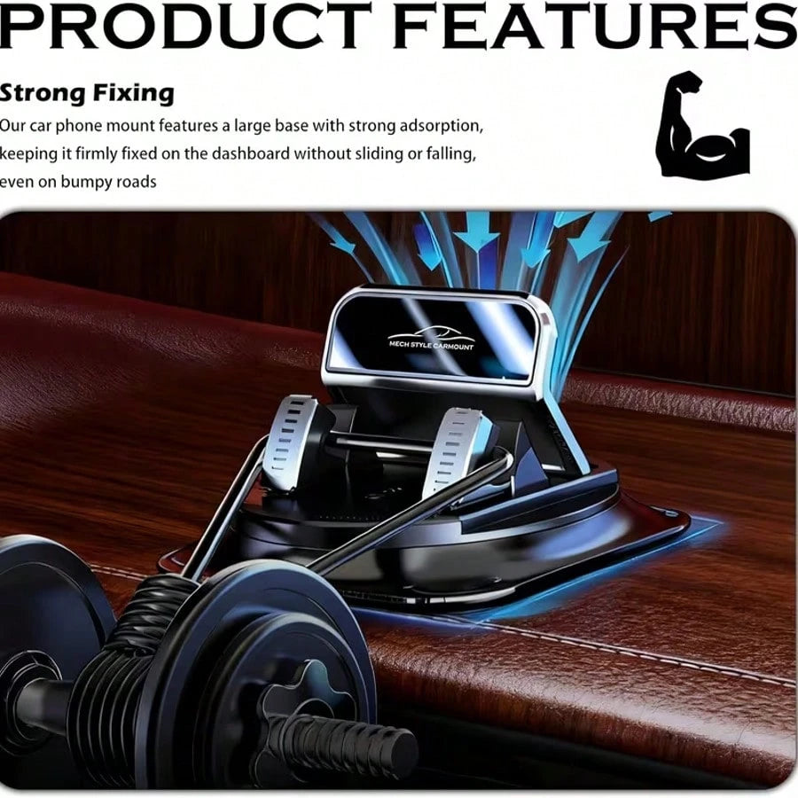 360° Rotating Portable Anti-Slip Car Phone Holder, Horizontal & Vertical Use, Strong Adhesive Dashboard Phone Mount, Ideal For Dashboard, Car, Office And Home Use