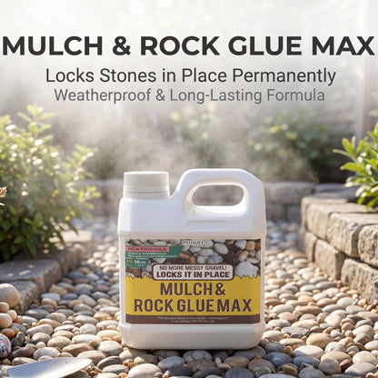 36ozMulch & Rock Glue- Advanced Landscape Stabilizer, Clear Gravel Binder For Mulch, Pea Gravel & Stones, Long-Lasting Weatherproof Adhesive, Prevents Washout For Outdoor Gardens & Yard Landscaping