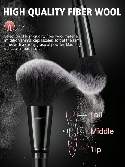 38pcs Makeup Brush Set, Including: 25pcs Makeup Brushes + 3pcs Makeup Sponges + 3pcs Mini Makeup Sponges + 3pcs Makeup Powder Puffs + 3pcs Mini Air Cushion Puffs + 1pc Makeup Brush Cleaning Tool