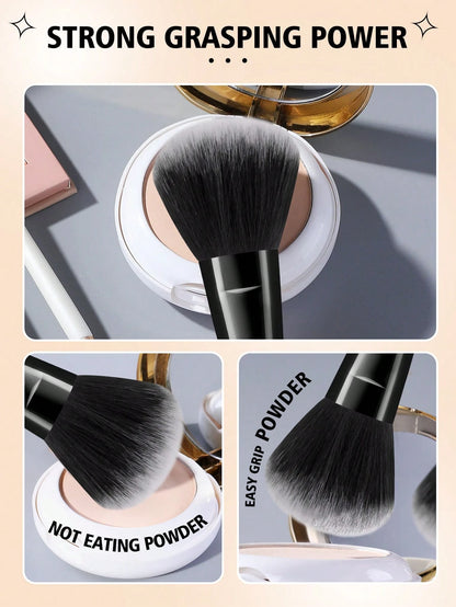 38pcs Makeup Brush Set, Including: 25pcs Makeup Brushes + 3pcs Makeup Sponges + 3pcs Mini Makeup Sponges + 3pcs Makeup Powder Puffs + 3pcs Mini Air Cushion Puffs + 1pc Makeup Brush Cleaning Tool