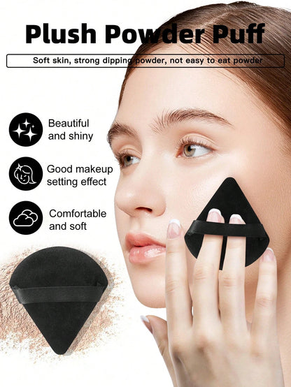 38pcs Makeup Brush Set, Including: 25pcs Makeup Brushes + 3pcs Makeup Sponges + 3pcs Mini Makeup Sponges + 3pcs Makeup Powder Puffs + 3pcs Mini Air Cushion Puffs + 1pc Makeup Brush Cleaning Tool