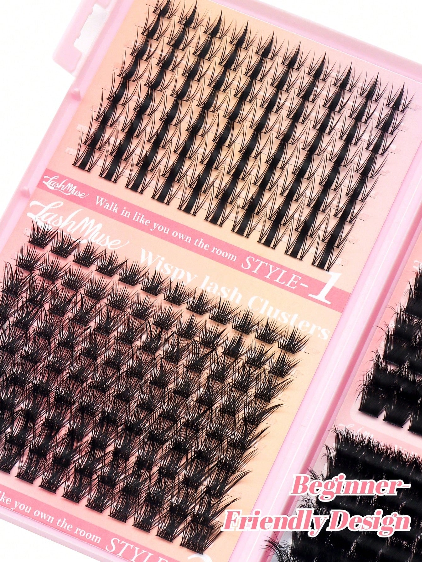 392 Clusters Spiky Eyelash Book, European & American Style, D/DD Curl, 8-16mm Mixed Length, Cluster Eyelash Set, DIY Free Shaping Of Eye Shape And Density, Quickly Create 3D Cat Eye Makeup, Save Makeu
