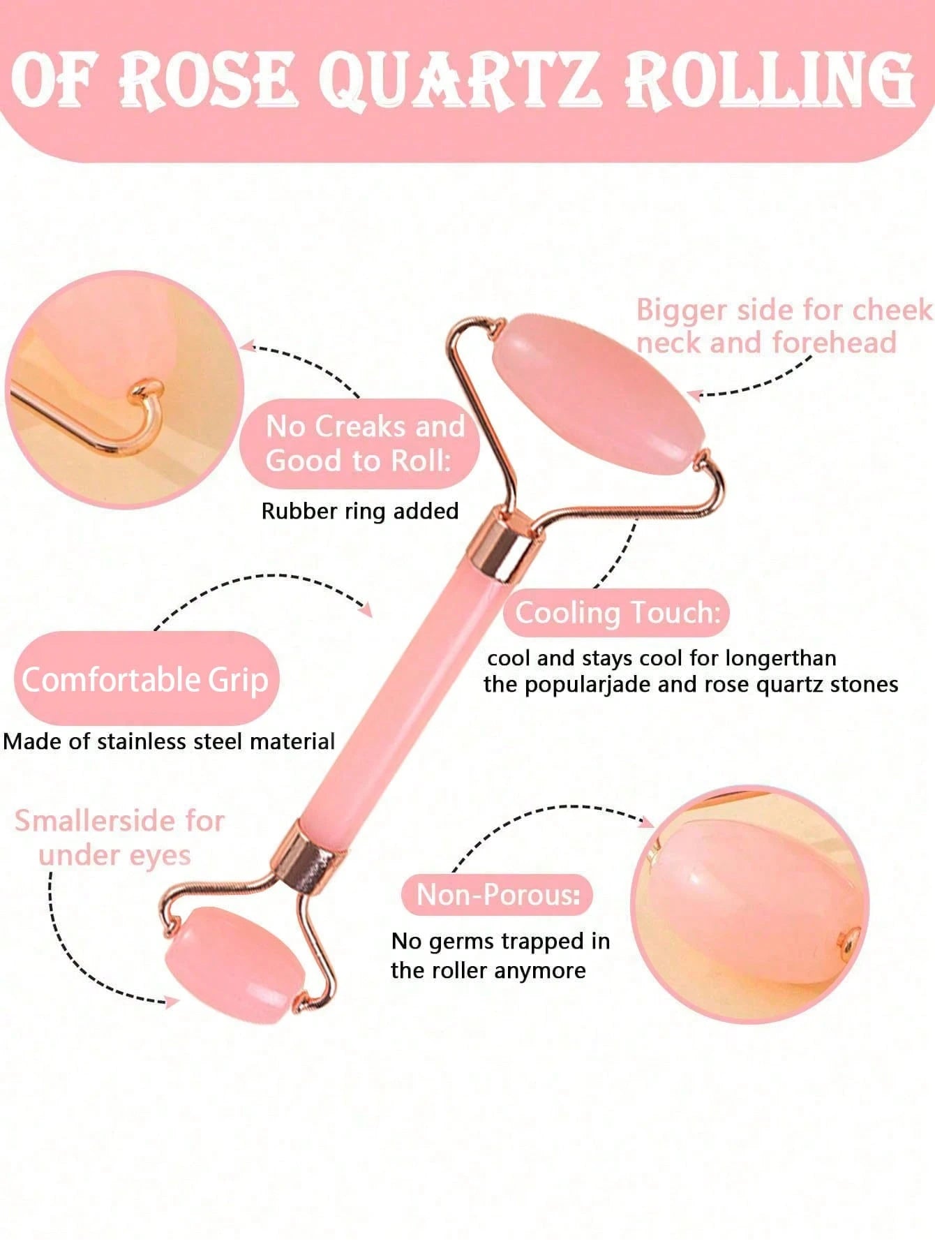 3pcs/1pc Ice Facial Roller Set, Facial Skincare Ice Roller, Facial Massage Tool, Silicone Ice Facial Roller, Quartz Roller, Relieve Facial And Eye Puffiness, Enhance Skincare Effect And Radiance, Suit