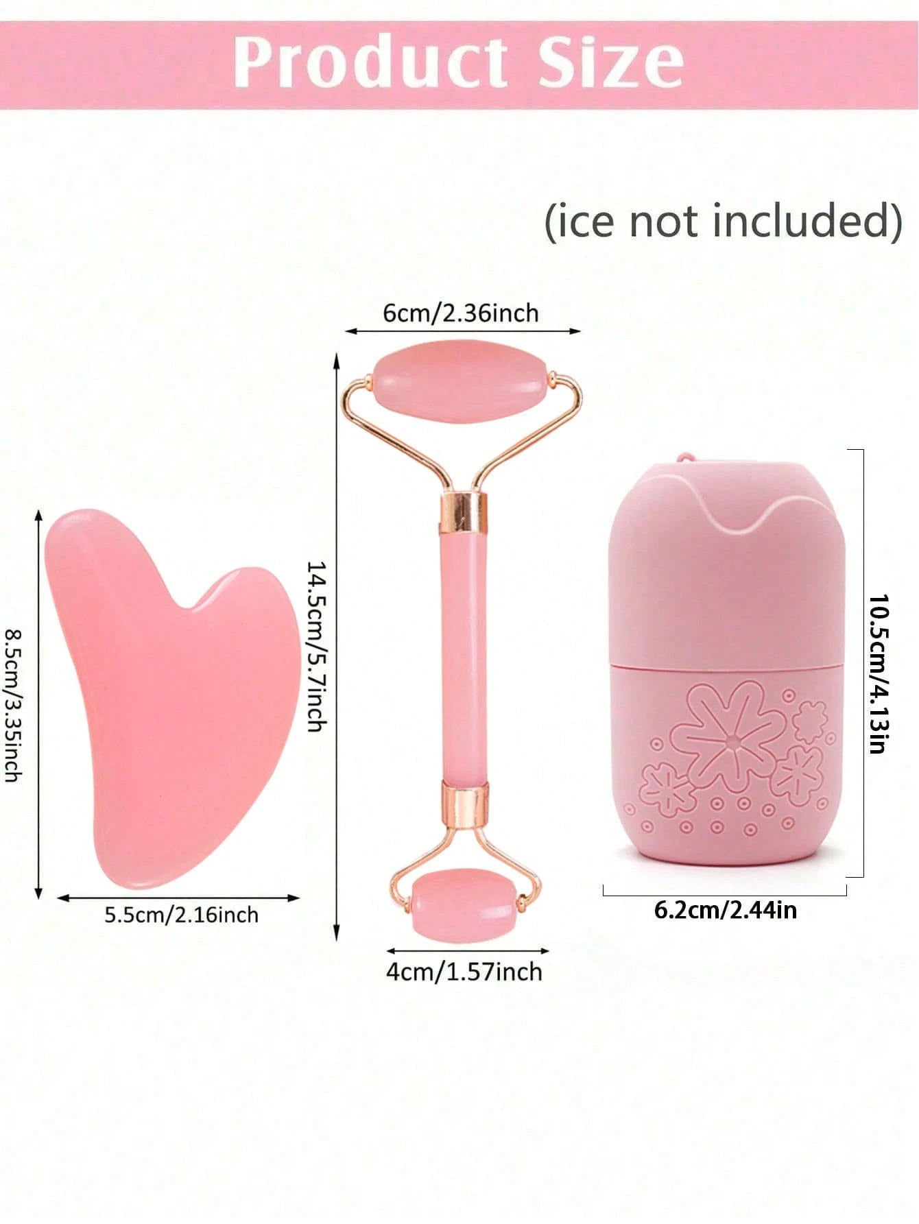 3pcs/1pc Ice Facial Roller Set, Facial Skincare Ice Roller, Facial Massage Tool, Silicone Ice Facial Roller, Quartz Roller, Relieve Facial And Eye Puffiness, Enhance Skincare Effect And Radiance, Suit