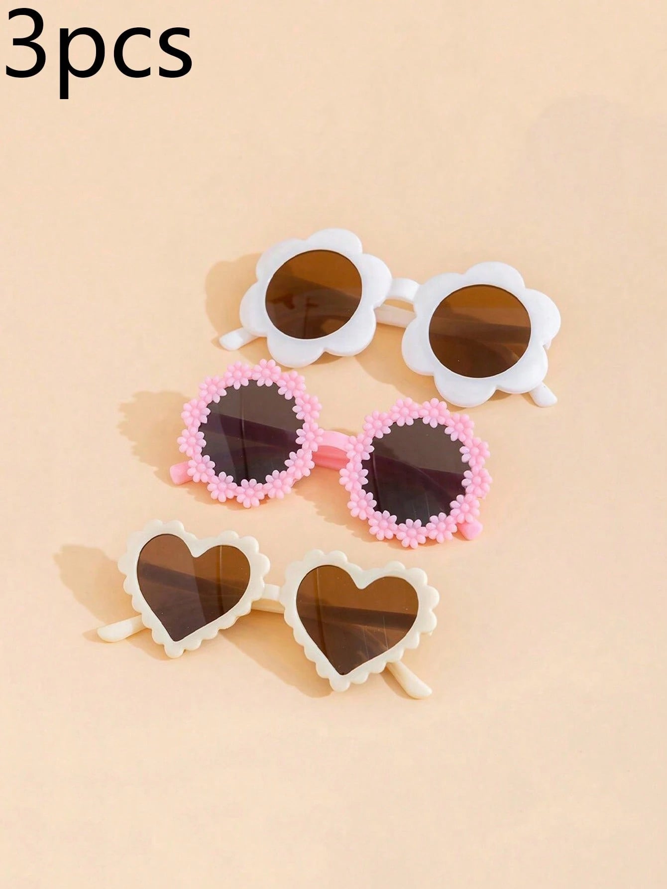 3pcs- Fashionable Bear Ear Glasses- Cute For Teenagers, Travel, Photography, Outdoor- Suitable For 2-9 Years Old Boys And Girls