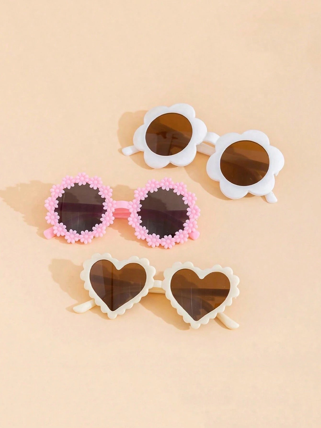 3pcs- Fashionable Bear Ear Glasses- Cute For Teenagers, Travel, Photography, Outdoor- Suitable For 2-9 Years Old Boys And Girls