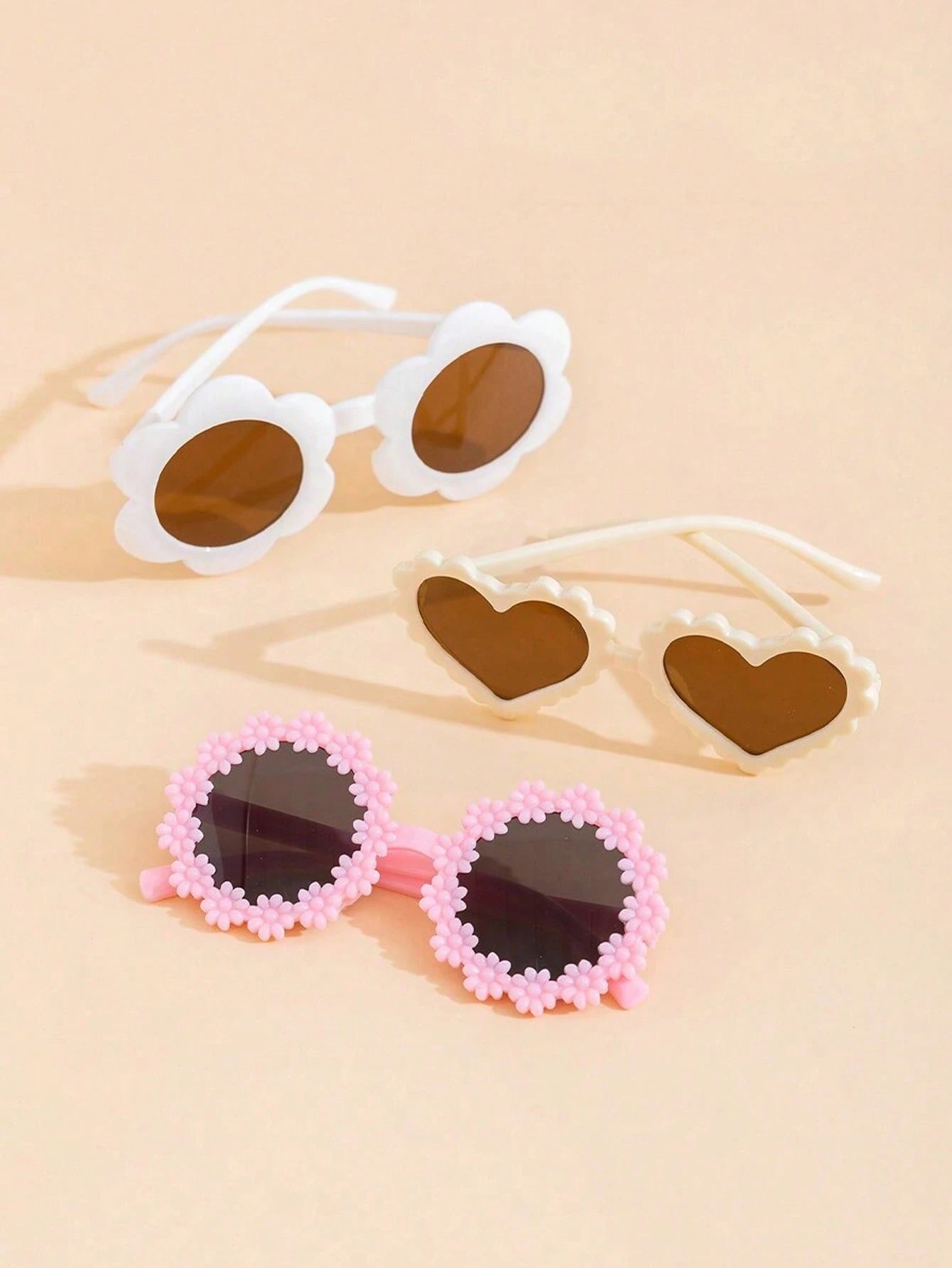 3pcs- Fashionable Bear Ear Glasses- Cute For Teenagers, Travel, Photography, Outdoor- Suitable For 2-9 Years Old Boys And Girls