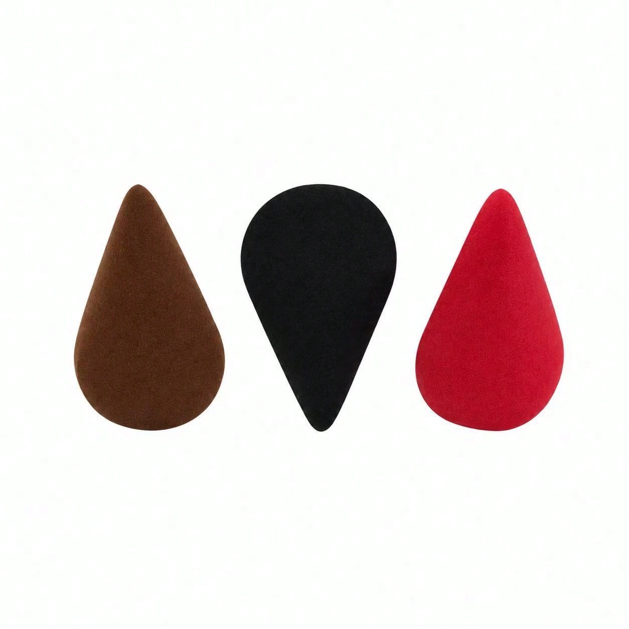 3pcs Makeup Sponges, Latex-Free, Reusable, Wet & Dry Use Teardrop Shape Makeup Sponge, Suitable For Foundation, Highlighter, Loose Powder