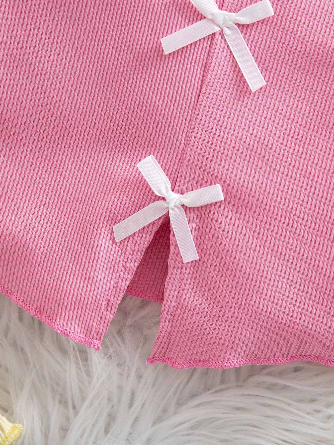 3pcs/Set Girls Sweet Stylish Casual 3D Bow Dopamine Versatile Knit Sleeveless Tank Tops