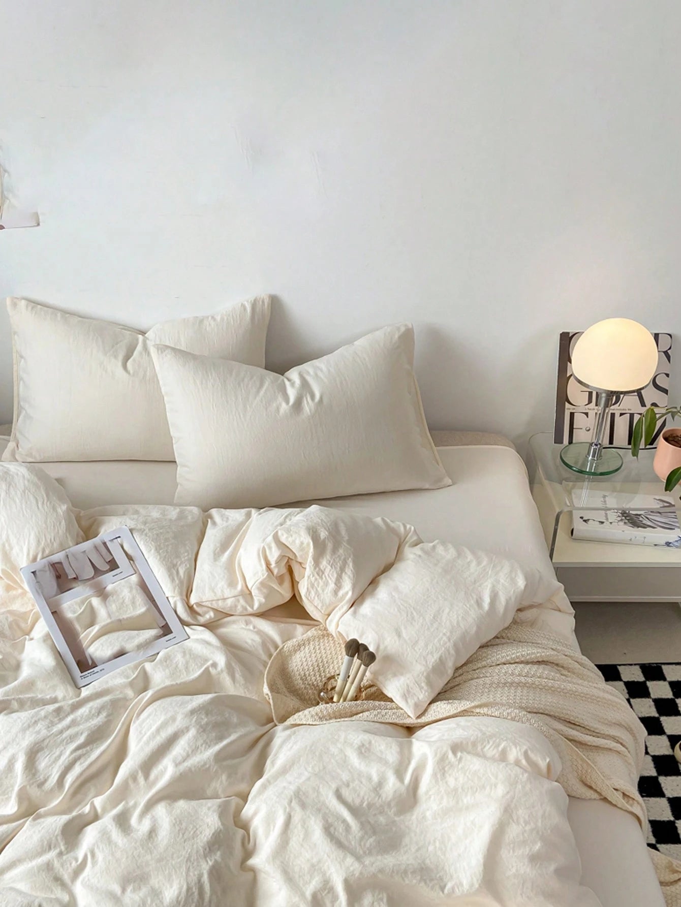 3pcs Soft & Comfortable Duvet Cover Set (1*Duvet Cover, 2*Pillow Shams), Suitable For Bedroom & Guest Room