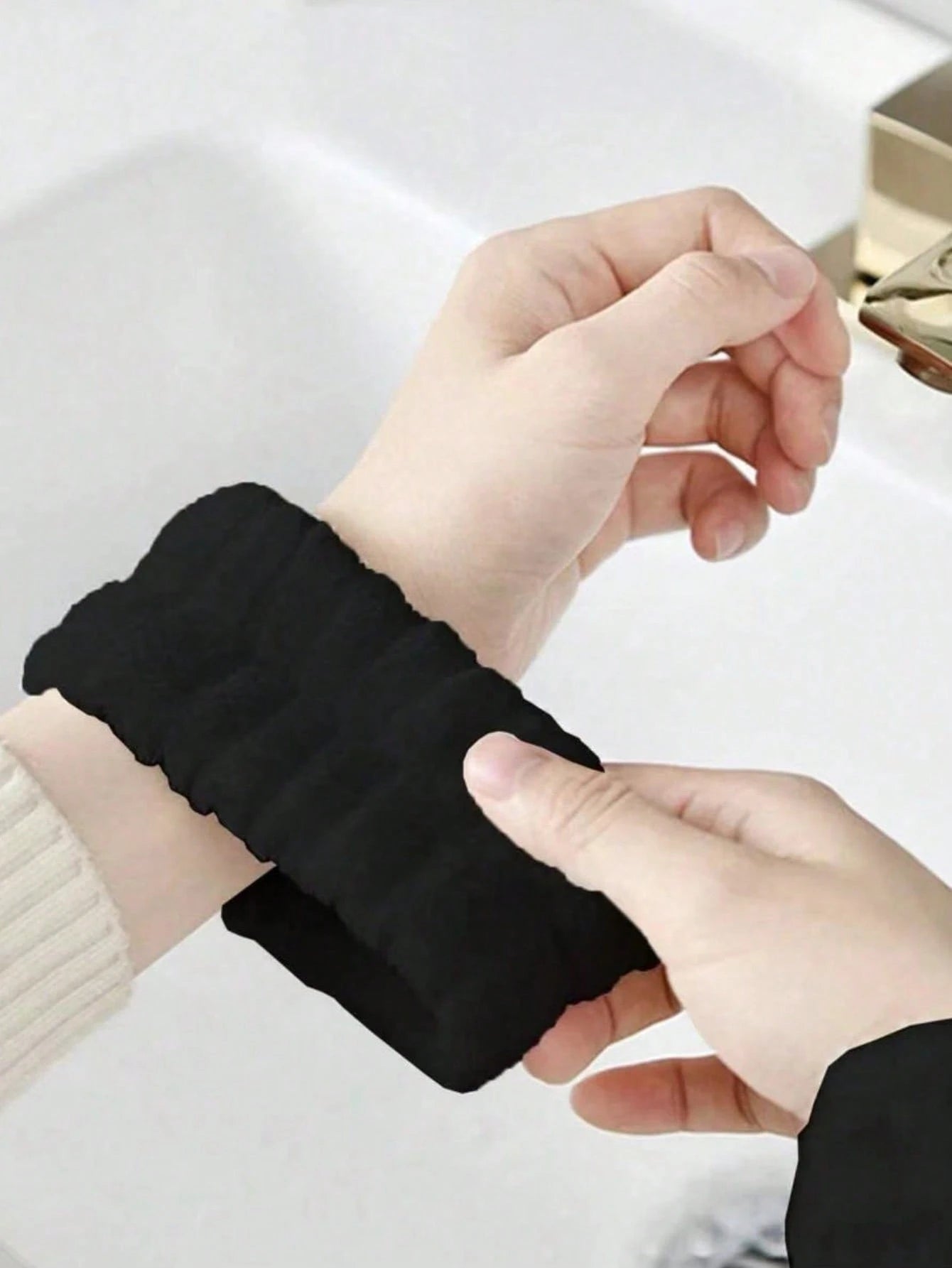 3pcs Solid Bath Headband & Bath Wrist Band Set Home Bathroom Decor Fall Decor Back To School Hair Accessories