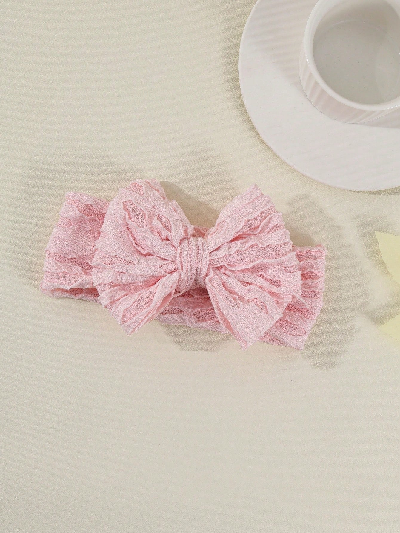 3pcs Solid Color Hollow Bow Newborn Headband Set, Cute Soft Elastic Princess Headband For Photo Props, Gift, Girls Hair Accessories