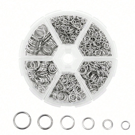 4/5/6/7/8/10mm Stainless Steel Open Jump Rings For Jewelry Making DIY Bracelet Earrings Necklace Connector Chain Rings