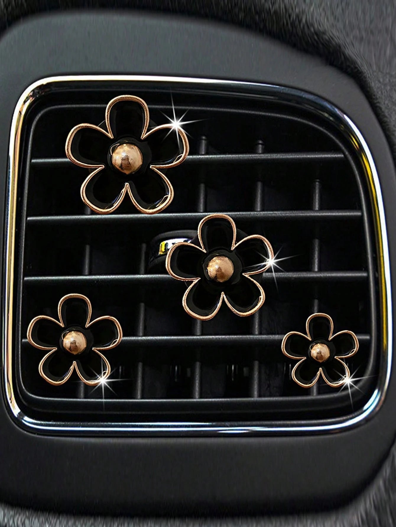 4/8/12pcs Alloy Mini Daisy Clips, Car Air Vent Fragrance Decor, Auto Interior Accessories