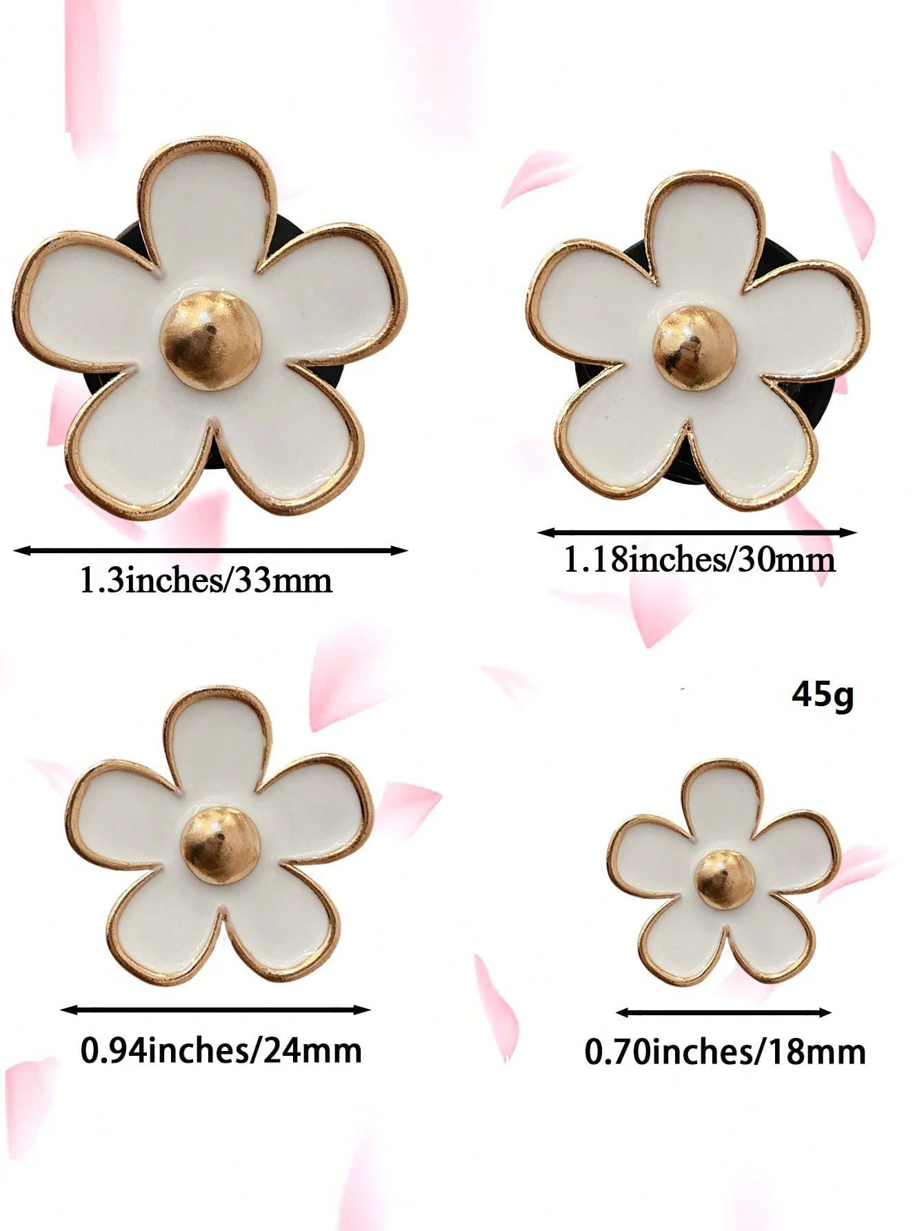 4/8/12pcs Alloy Mini Daisy Clips, Car Air Vent Fragrance Decor, Auto Interior Accessories