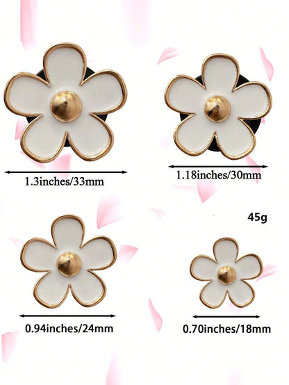 4/8/12pcs Alloy Mini Daisy Clips, Car Air Vent Fragrance Decor, Auto Interior Accessories