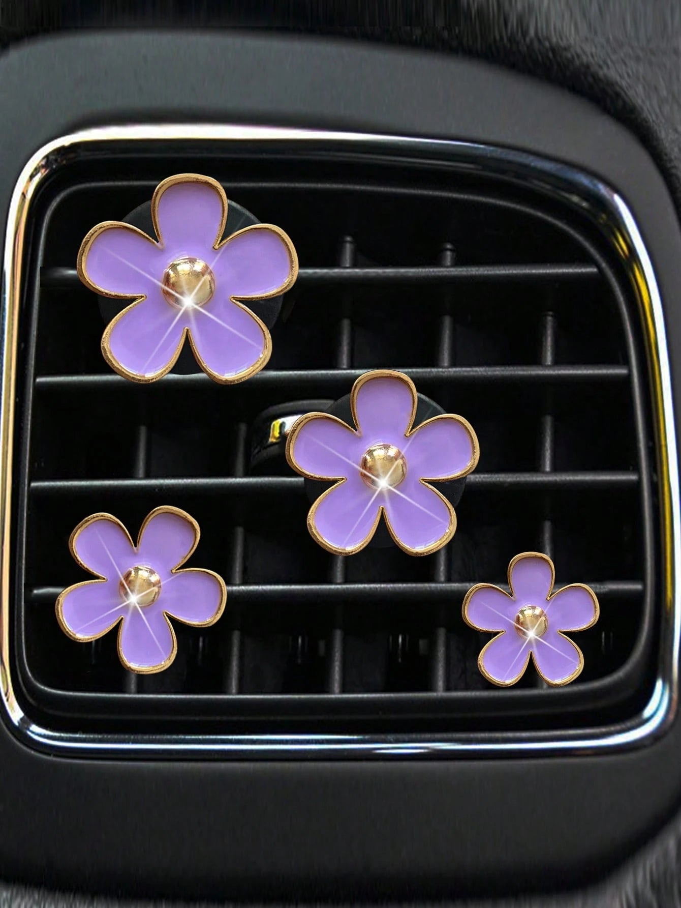 4/8/12pcs Alloy Mini Daisy Clips, Car Air Vent Fragrance Decor, Auto Interior Accessories
