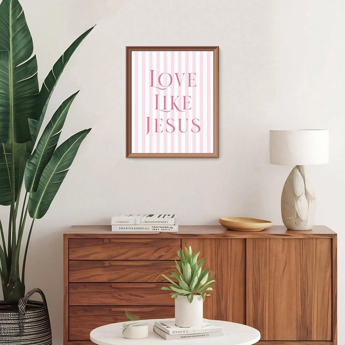 4-Piece Pink Bow Christian Room Bedroom Bathroom Dorm Wall Art Decor Aesthetic For Nursery Decor Watercolor Art Canvas Print Decorative Poster Suitable For Girl Bedrooms Living Rooms College Apartment