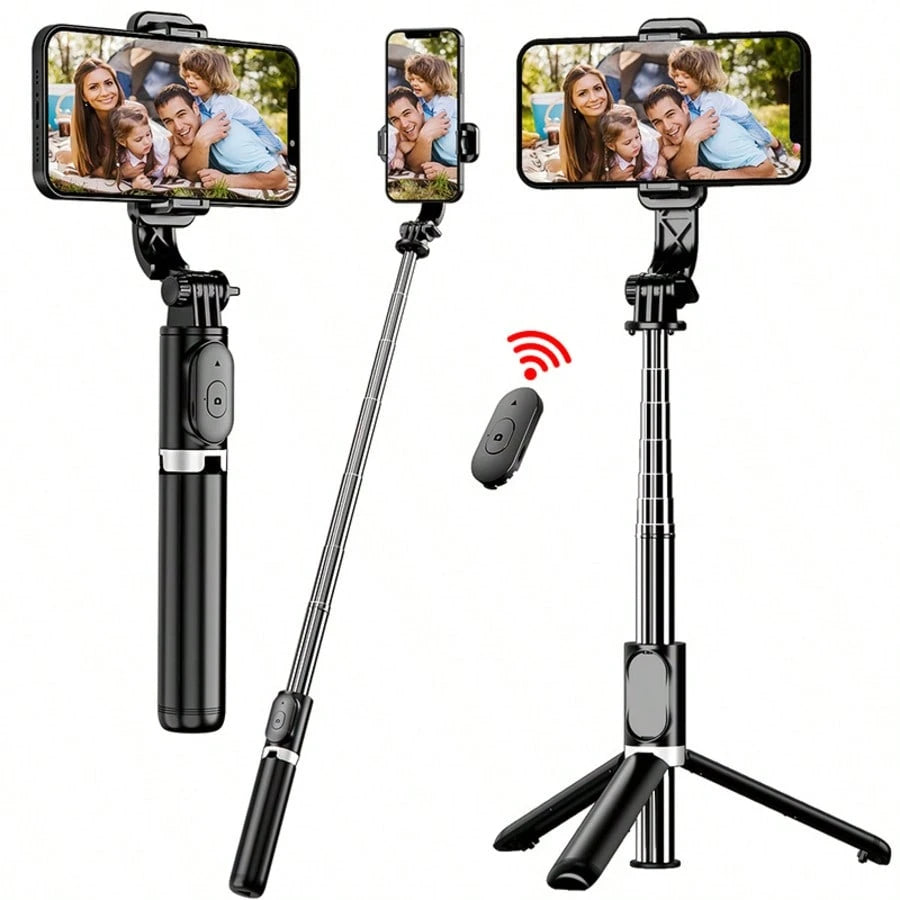 40-Inch Retractable Selfie Stick – Professional Floor Tripod For Live Streaming, With Wireless Remote, 360° Rotation, Stable Anti-Shake Design. Ideal For Travel Vlogs & Outdoor Live Streaming. Compati