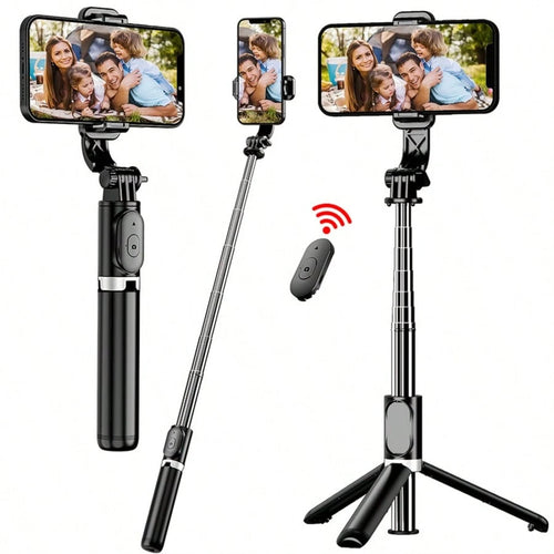 40-Inch Retractable Selfie Stick – Professional Floor Tripod For Live Streaming, With Wireless Remote, 360° Rotation, Stable Anti-Shake Design. Ideal For Travel Vlogs & Outdoor Live Streaming. Compati