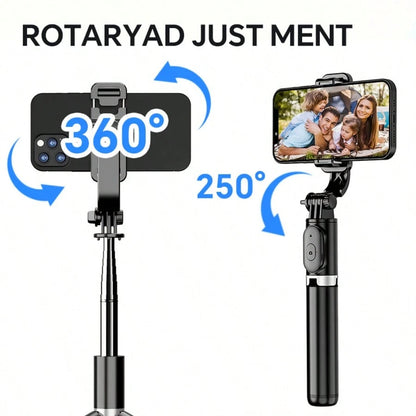 40-Inch Retractable Selfie Stick – Professional Floor Tripod For Live Streaming, With Wireless Remote, 360° Rotation, Stable Anti-Shake Design. Ideal For Travel Vlogs & Outdoor Live Streaming. Compati