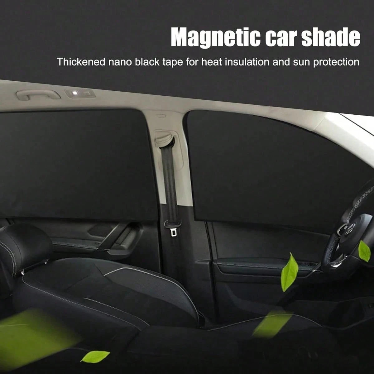 4pcs/2pcs Magnetic Car Window Sunshade- Titanium Silver Side Curtain, Suitable For SUV/Sedan, Front And Rear Privacy Curtain