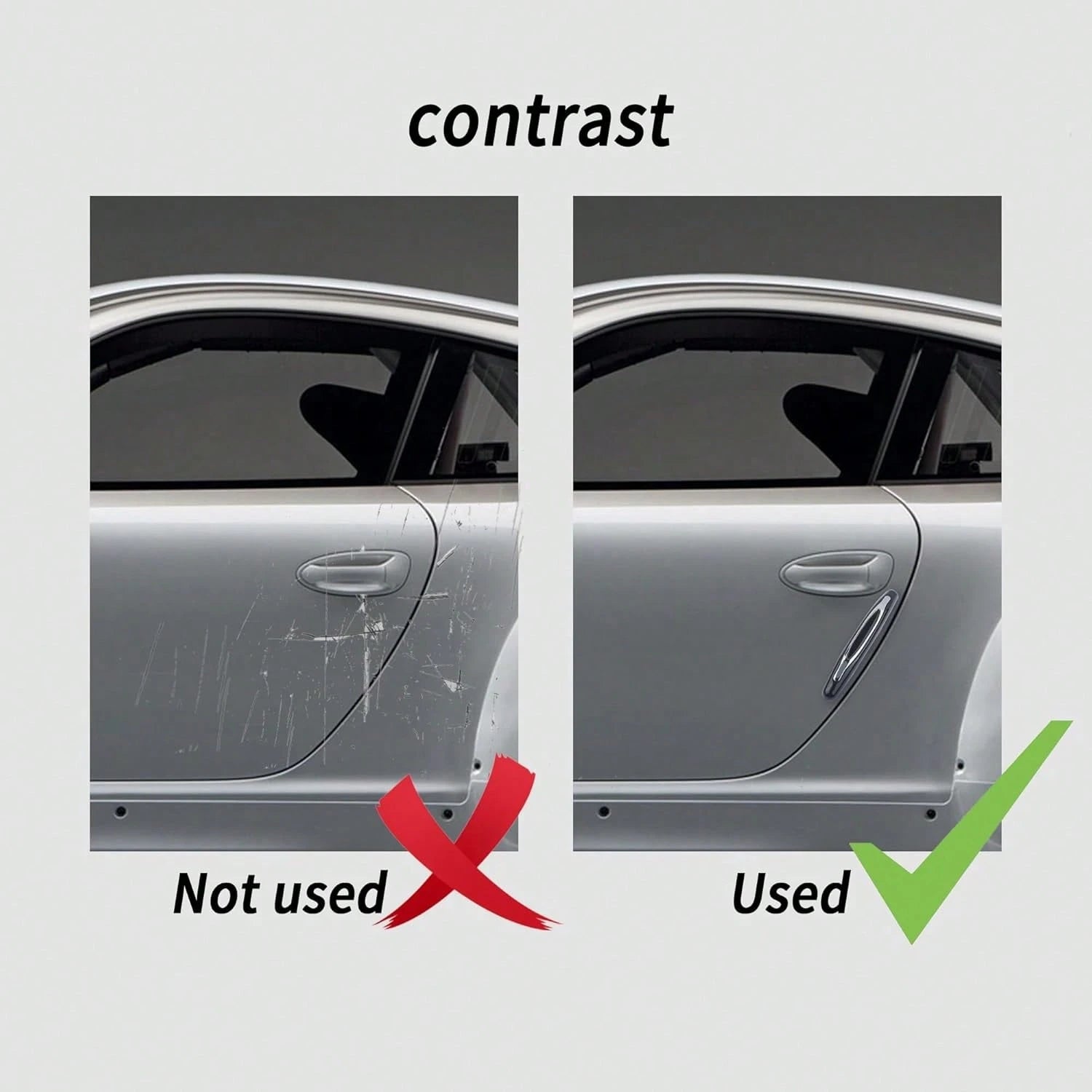 4PCS Car Door Edge Guards,Anti-Scratch Car Door Protector Trim Strip With Self Adhesive For Car Decor,Universal Exterior Car Accessories Door Guards For Cars Trucks SUVs (Black)