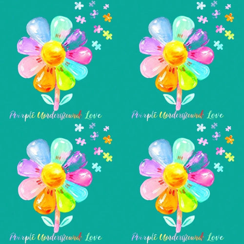 4pcs Car Stickers And Decals, Automotive Decals, Suitable For Rear Windshield, Fuel Tank Cap, And Car Doors, Colorful Flower Balloons On Teal Background With Text, Car Accessories Window Decals Vinyl