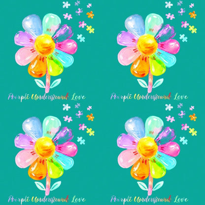 4pcs Car Stickers And Decals, Automotive Decals, Suitable For Rear Windshield, Fuel Tank Cap, And Car Doors, Colorful Flower Balloons On Teal Background With Text, Car Accessories Window Decals Vinyl