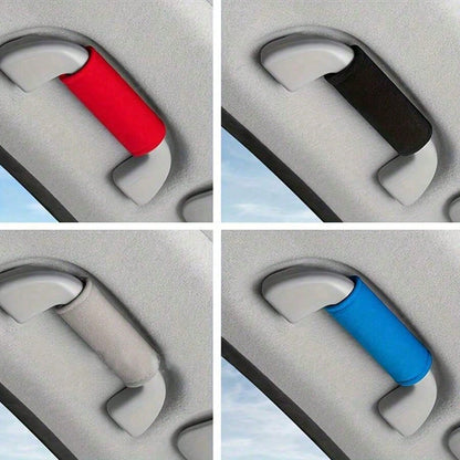4pcs Soft Car Door Handle Covers, Universal Fit Car Roof Door Handle Covers, Protect Your Car Interior, Easy To Install, Can Be Freely Matched To Decorate Your Car.