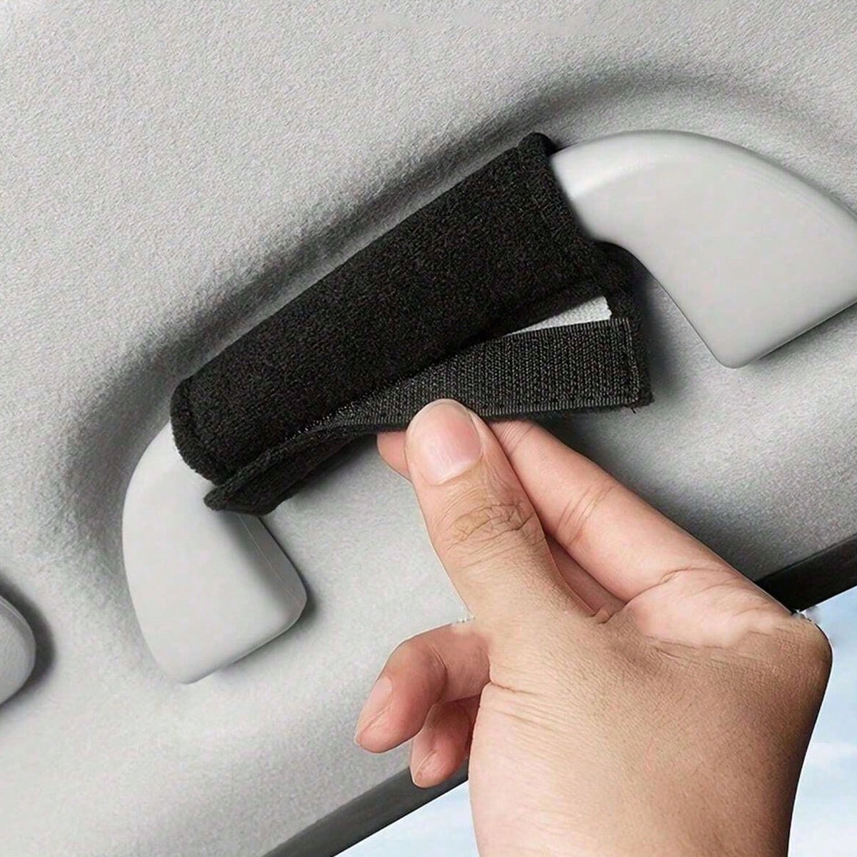 4pcs Soft Car Door Handle Covers, Universal Fit Car Roof Door Handle Covers, Protect Your Car Interior, Easy To Install, Can Be Freely Matched To Decorate Your Car.