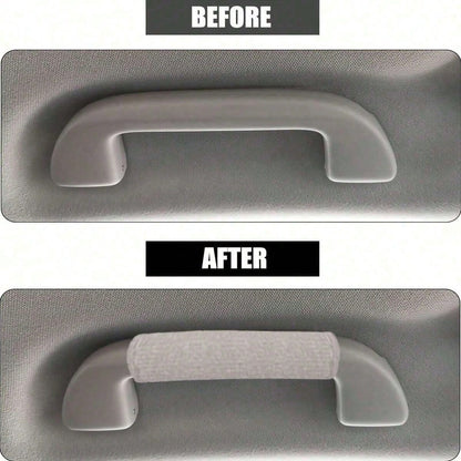 4pcs Soft Car Door Handle Covers, Universal Fit Car Roof Door Handle Covers, Protect Your Car Interior, Easy To Install, Can Be Freely Matched To Decorate Your Car.