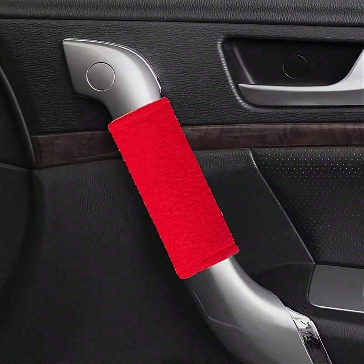 4pcs Soft Car Door Handle Covers, Universal Fit Car Roof Door Handle Covers, Protect Your Car Interior, Easy To Install, Can Be Freely Matched To Decorate Your Car.