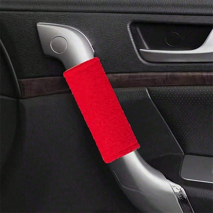 4pcs Soft Car Door Handle Covers, Universal Fit Car Roof Door Handle Covers, Protect Your Car Interior, Easy To Install, Can Be Freely Matched To Decorate Your Car.