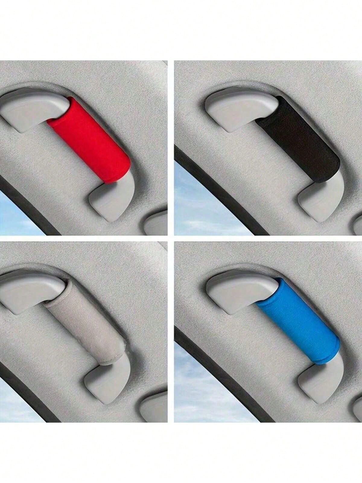 4pcs Soft Car Door Handle Covers, Universal Fit Car Roof Door Handle Covers, Protect Your Car Interior, Easy To Install, Can Be Freely Matched To Decorate Your Car.